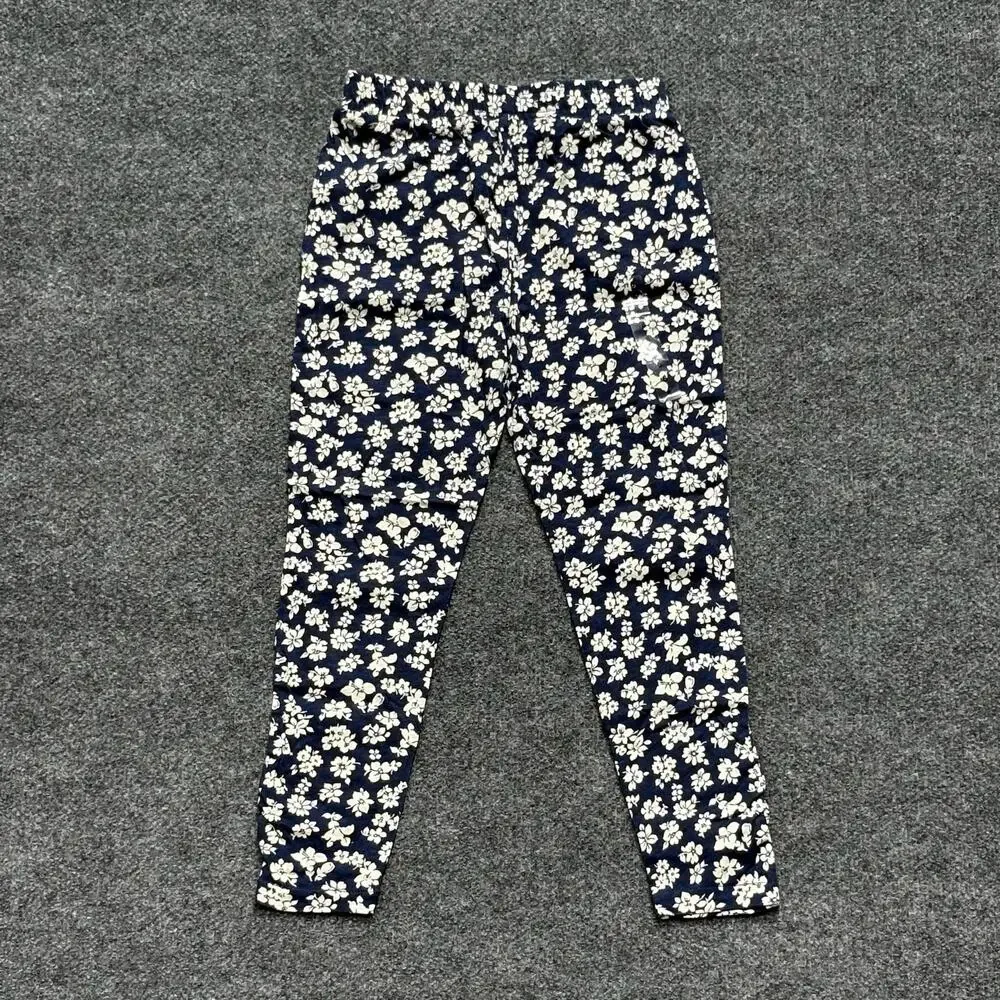 Polo Ralph Lauren Joggers Girls 6X Blue Floral Elastic French Terry